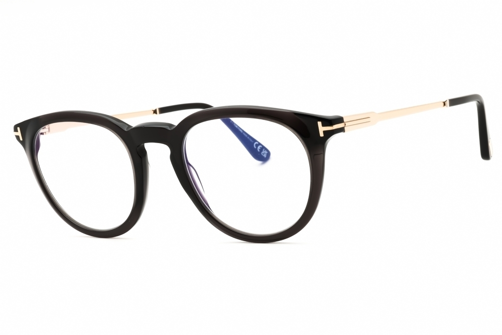 NWT Tom Ford FT5905-B-005 Black Round 49mm Glasses